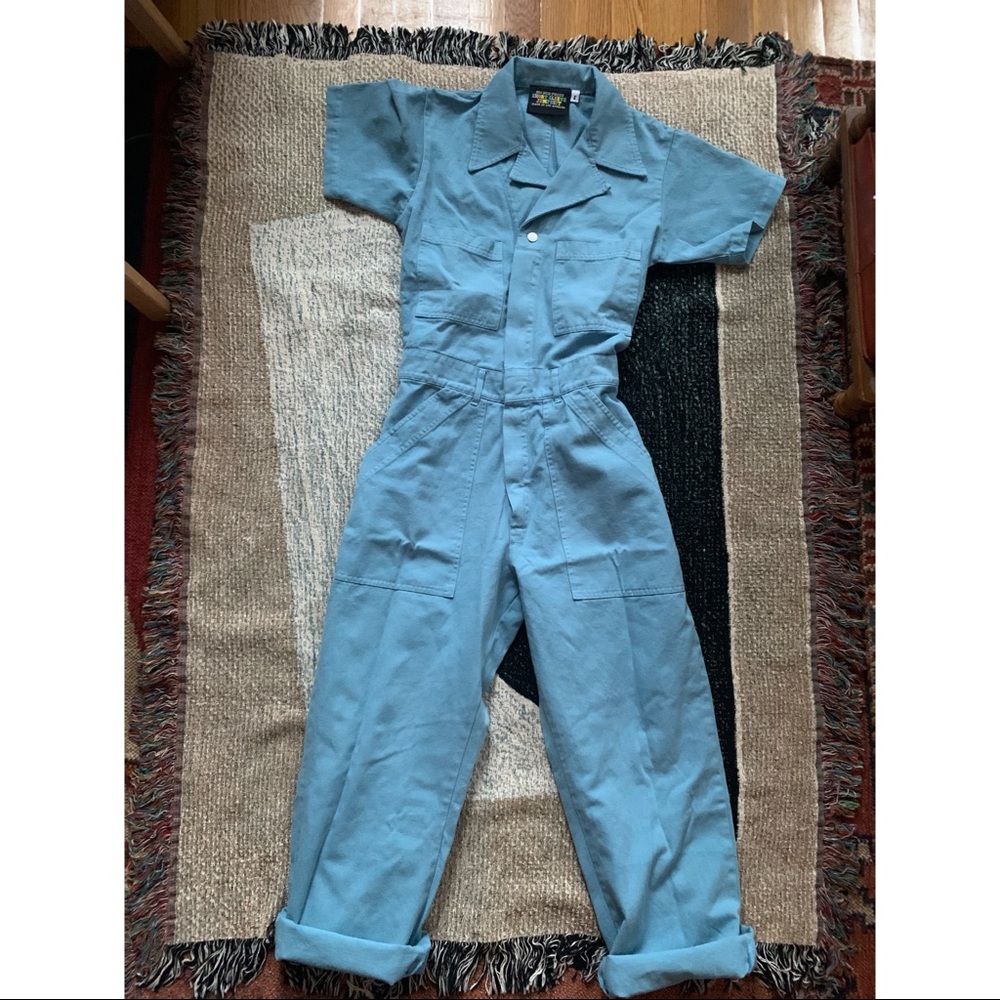 FTO Big Bud Press Short Sleeve Jumpsuit S in Blue